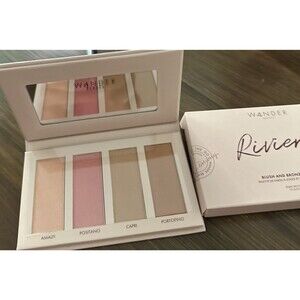 Wander Beauty Riviera Blush and Bronzer Palette .25 Oz Full Size New Box